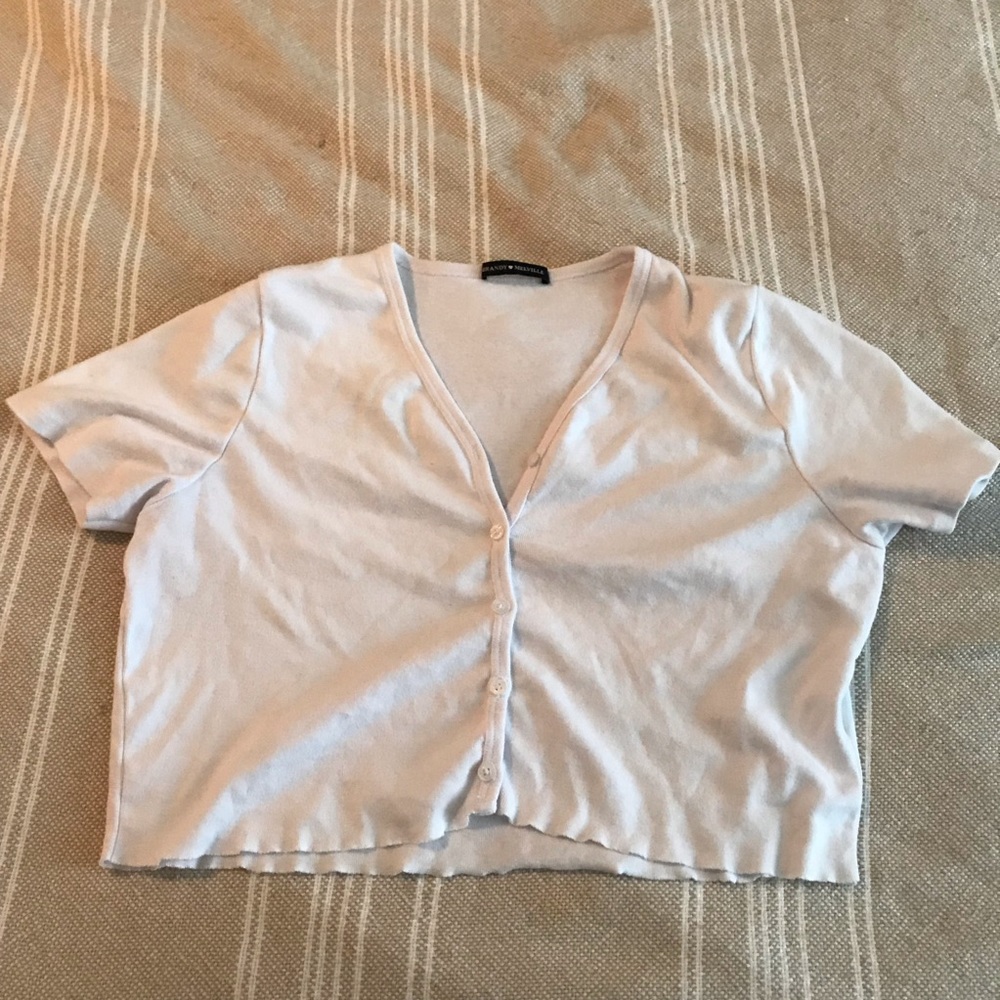 Brandy Melville White Cardigan Top